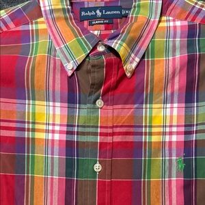 Ralph Lauren Men's Vibrant Plaid Button Down Shirt